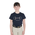 Equestro T-shirt Bambini Slim Fit con Stampa Filetto