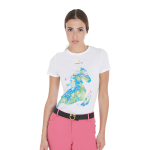 Equestro T-Shirt Donna Slim Fit con stampa cavallo astratta