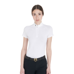 Equestro Polo Donna da concorso Slim Fit elasticizzata